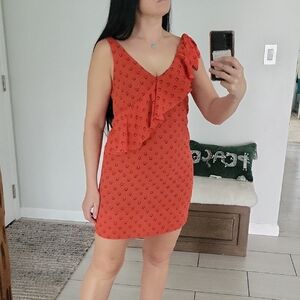 T.J.Max Elegant Orange Sleeveless Dress
